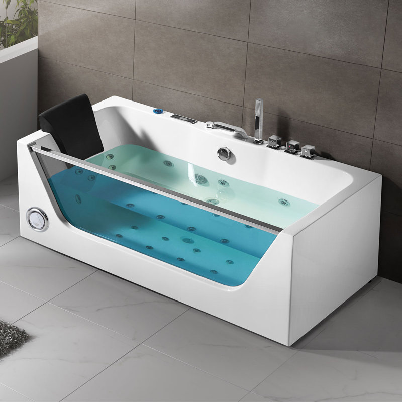 Decoraport 68" x 31" Freestanding Whirlpool Bathtub Wayfair